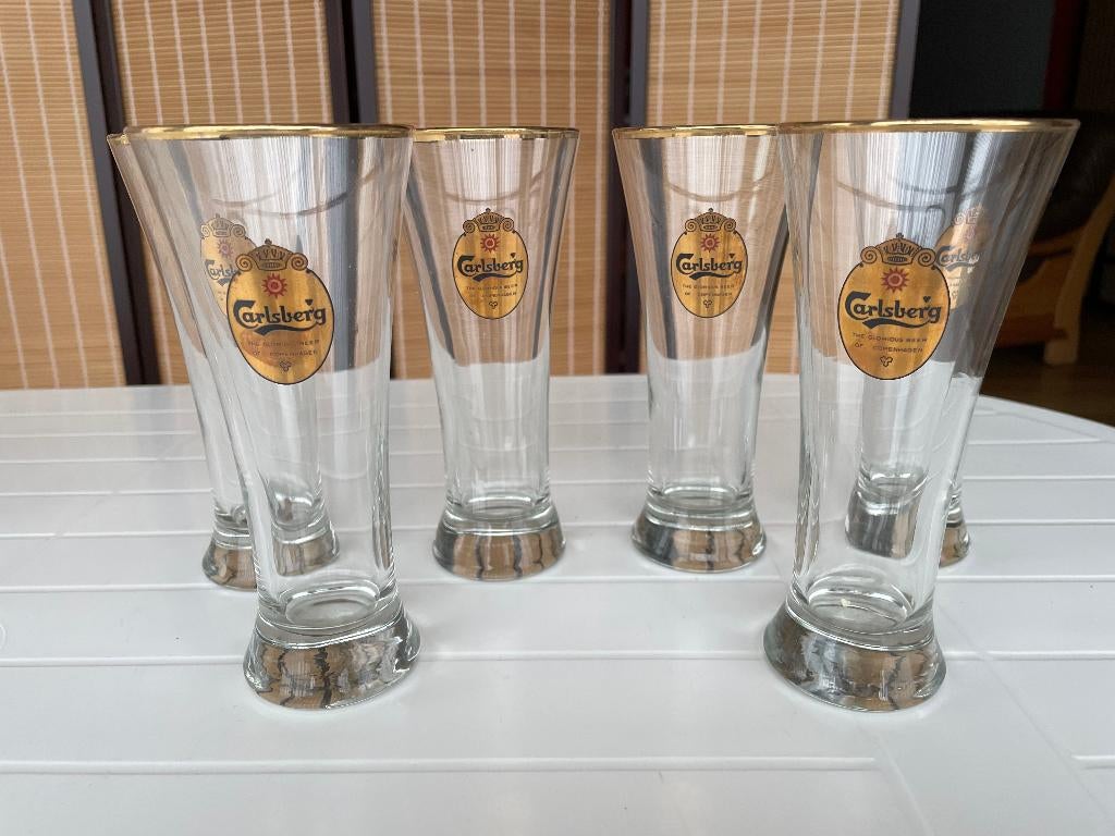 Verres Calsberg anciens, Enlèvement, Utilisé, Verre à bière