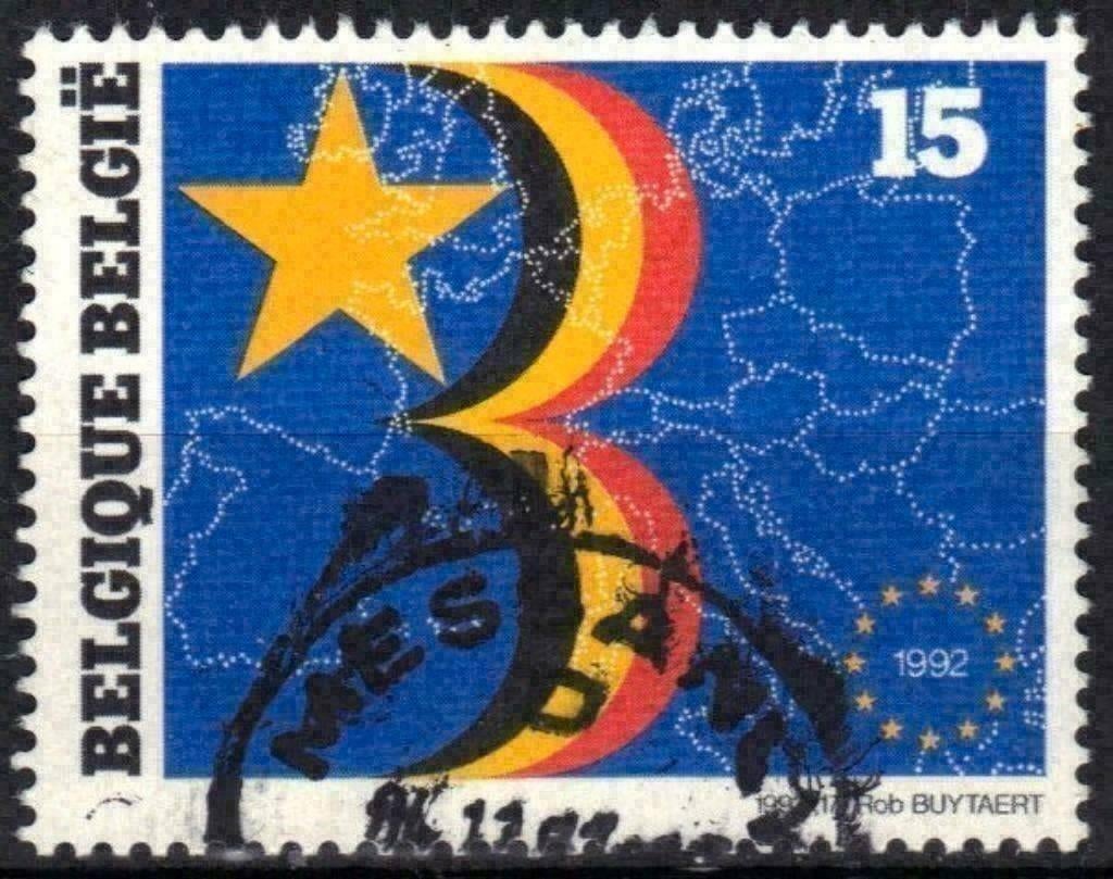 Belgie 1992 - Yvert/OBP 2485 - Europese Markt (ST), Postzegels en Munten, Postzegels | Europa | België, Verzenden, Gestempeld