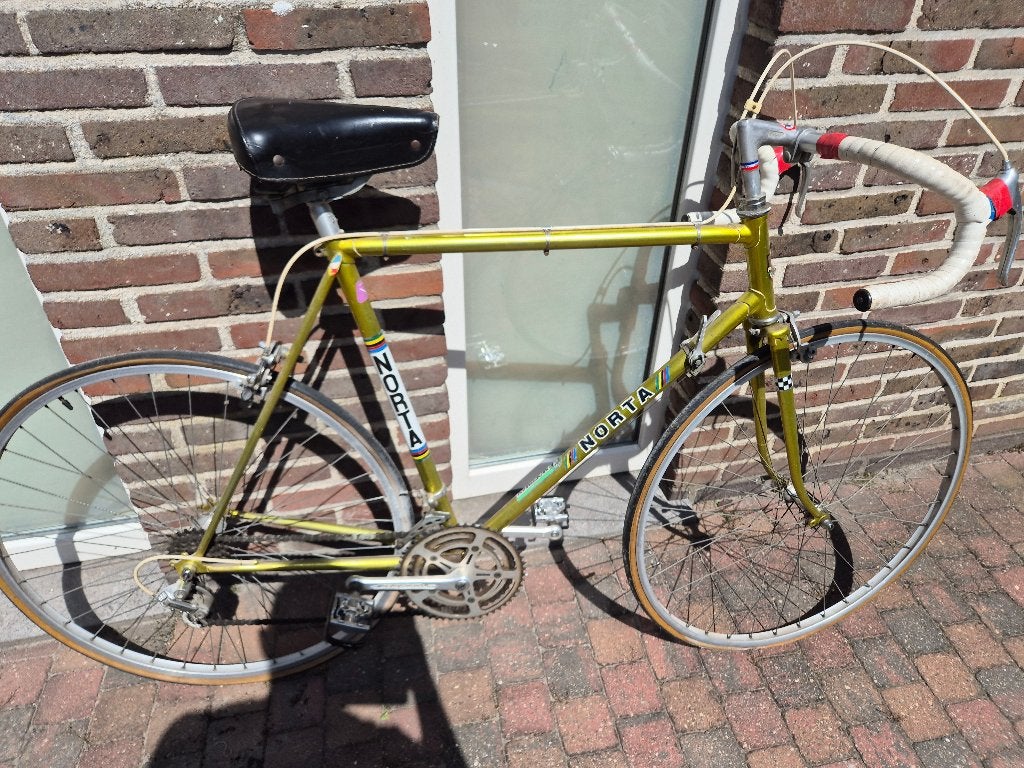 NORTA vintage koersfiets - geel-groen - restauratie/deco, Ophalen, Gebruikt, Gazelle