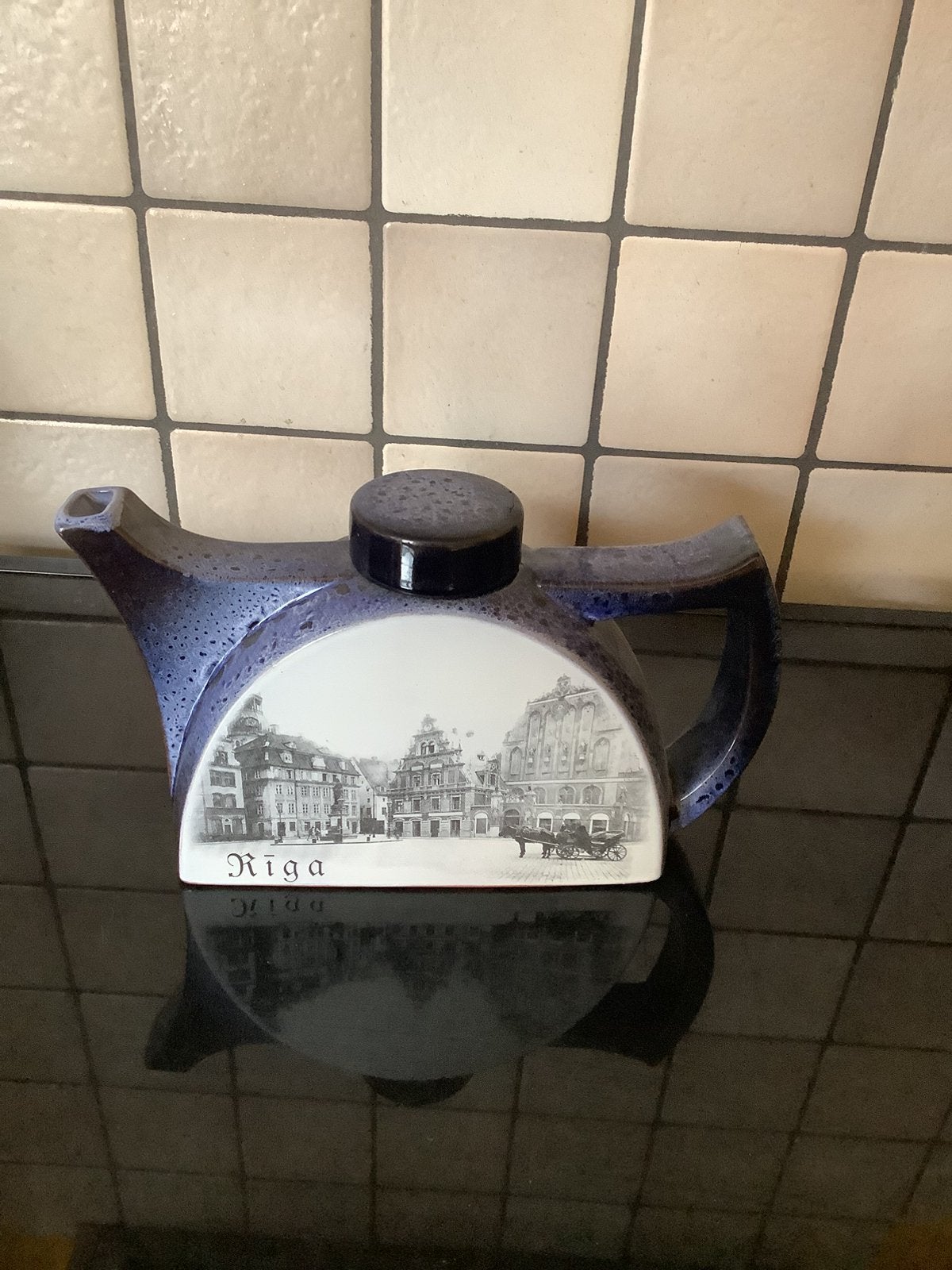 Blauw theekannetje, Ophalen, Zo goed als nieuw, Delftsblauw, Theepot