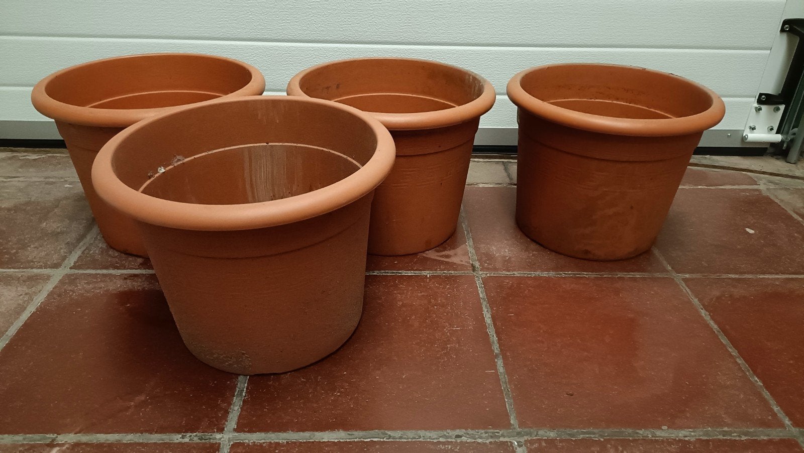 Grote bloempotten, Tuin en Terras, Ophalen, Gebruikt, Kunststof