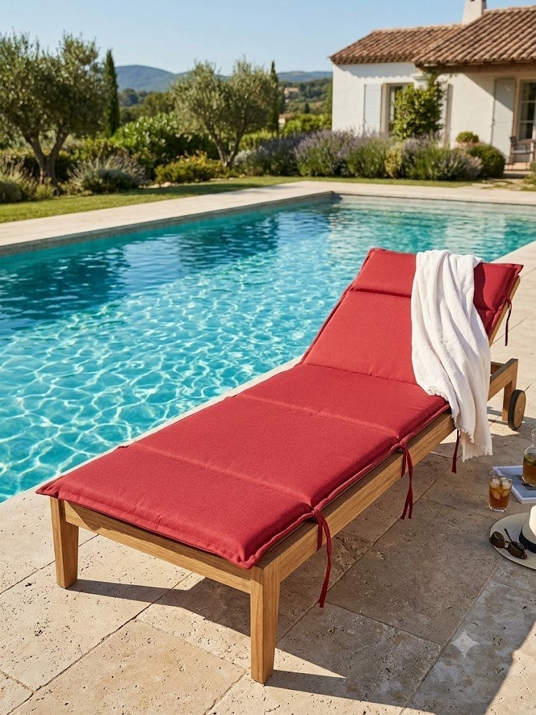 NEUF COUSSIN CHAISE LONGUE / TRANSAT -  EMBALLE, Enlèvement, Neuf, Pliant