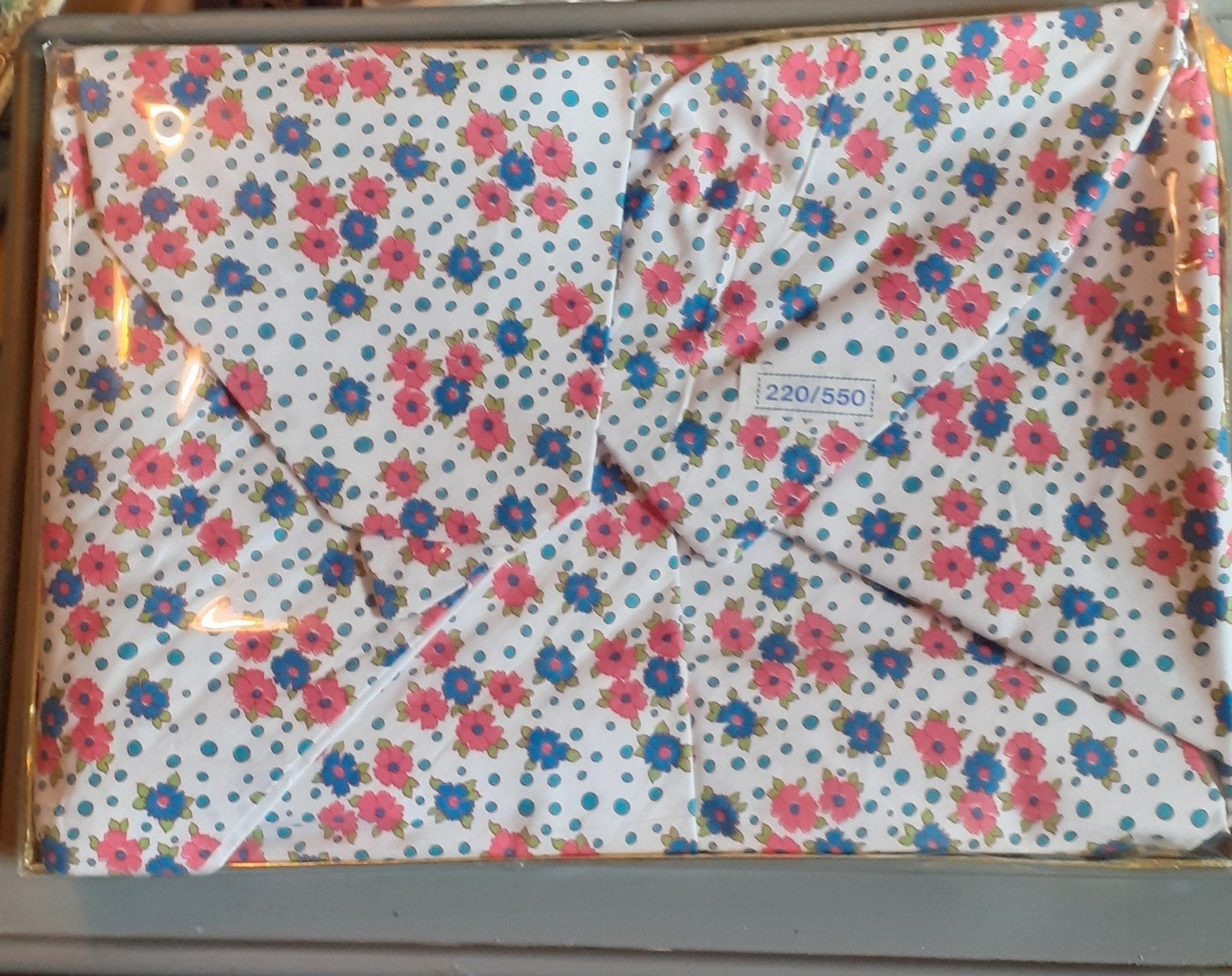 Paire de draps + 2 taies vintage non utilisé  lit 140x200, Huis en Inrichting, Slaapkamer | Beddengoed, Ophalen of Verzenden