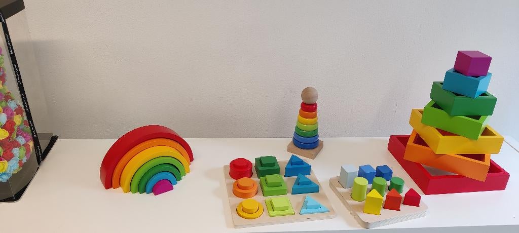 Houten speelgoed Montessori, Kinderen en Baby's, Ophalen, Nieuw, Bouwen