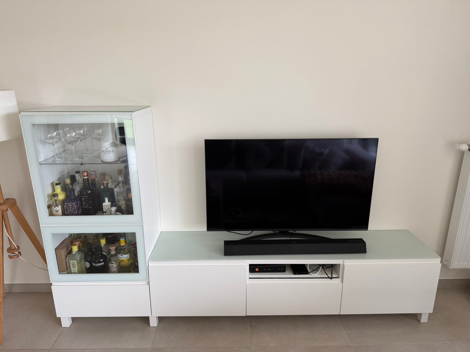 Meuble BESTA -Ikea, Ophalen, Zo goed als nieuw, Glas