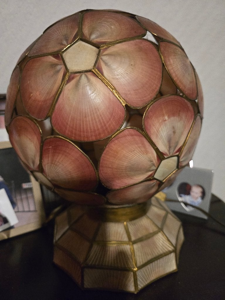 Bloemlamp met zeeschelp, Ophalen