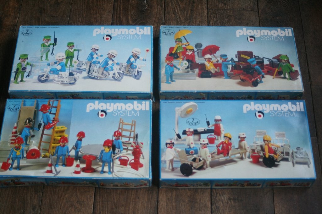 Playmobil clicky jaren 70 (3401, 3402, 3403, 3404) BOXED, Kinderen en Baby's, Speelgoed | Playmobil, Ophalen, Zo goed als nieuw