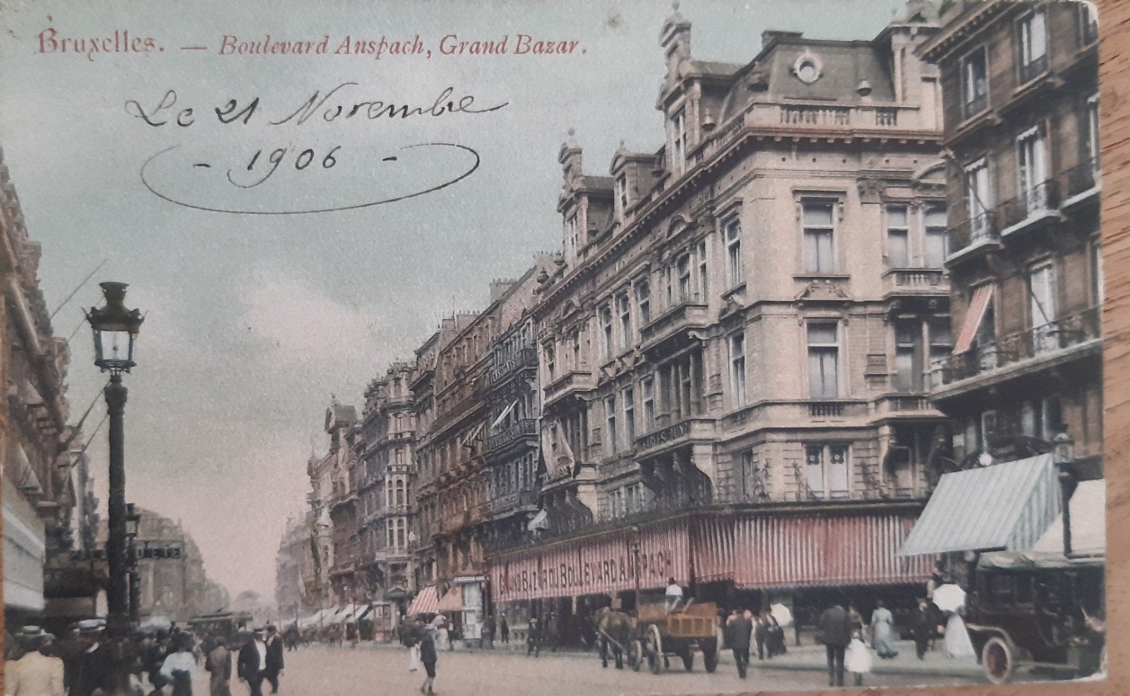 BRUXELLES BRUSSEL avenue ANSPACH LAAN 1906, Verzamelen, Ophalen of Verzenden