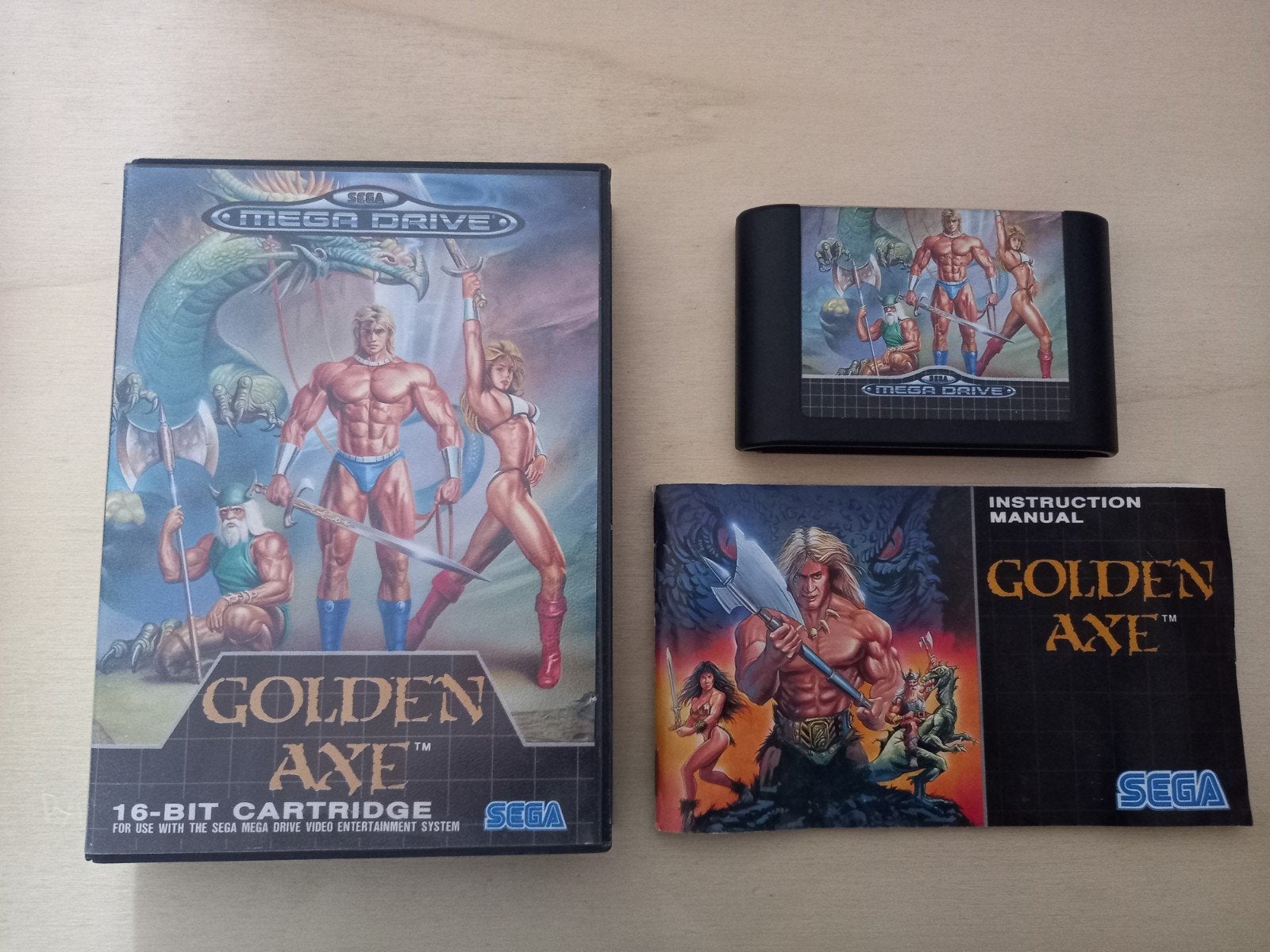 SEGA Mega Drive - Golden Axe complet, Enlèvement ou Envoi, 2 joueurs, À partir de 12 ans, Aventure et Action