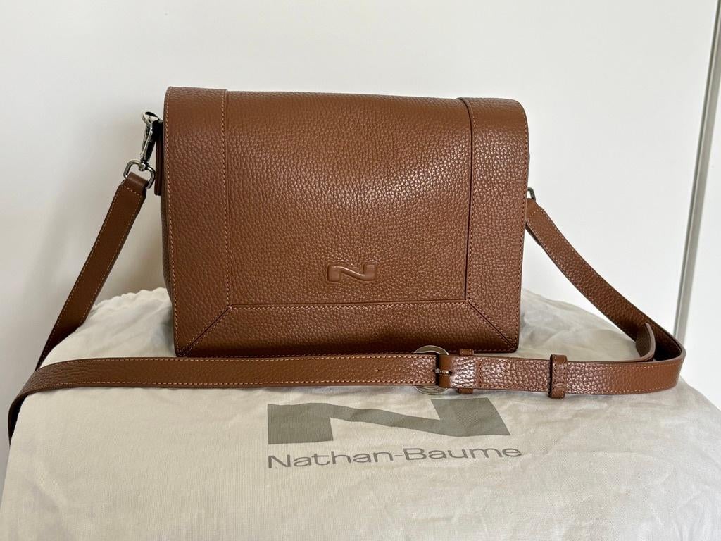 Handtas van Nathan Baume Leder, Handtassen en Accessoires, Verzenden, Zo goed als nieuw, Bruin, Handtas