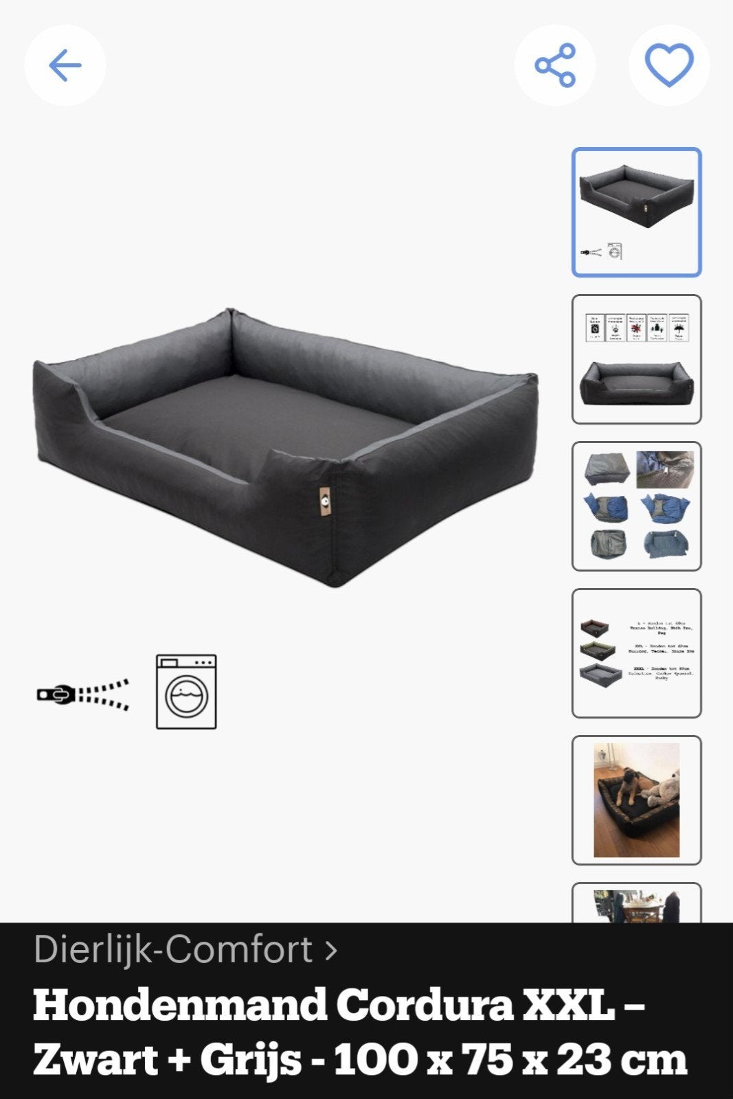 Premium grote hondenmand te koop. Gebruikt, Ophalen