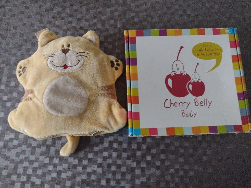 Coussin Cherry Belly pour bébé en graines de cerisier, Enfants & Bébés, Jouets | Peluches, Enlèvement, Comme neuf, Chat, Lavable