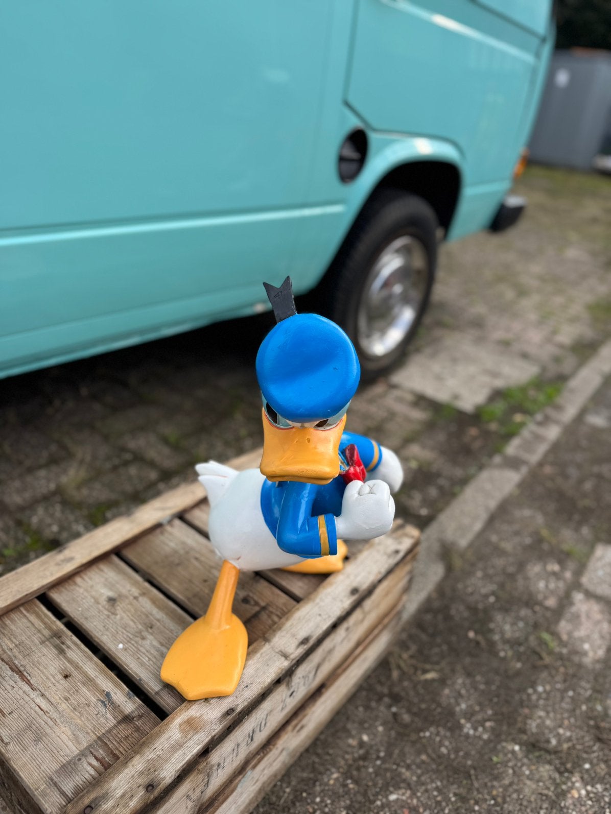 Grande statue de Donald Duck en colère Disney, Collections, Statue ou Figurine, ., Enlèvement, Utilisé