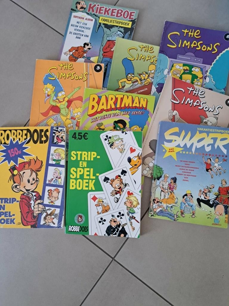 20 stripverhalen ( kiekeboe , simpsons , enz enz, Boeken, Ophalen of Verzenden, Zo goed als nieuw