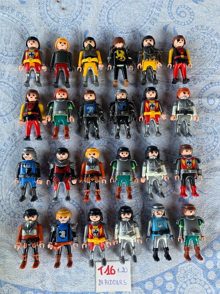 PLAYMOBIL: T16: LOT 24 RIDDERS, Kinderen en Baby's, Speelgoed | Playmobil, Losse onderdelen, Ophalen of Verzenden, Zo goed als nieuw