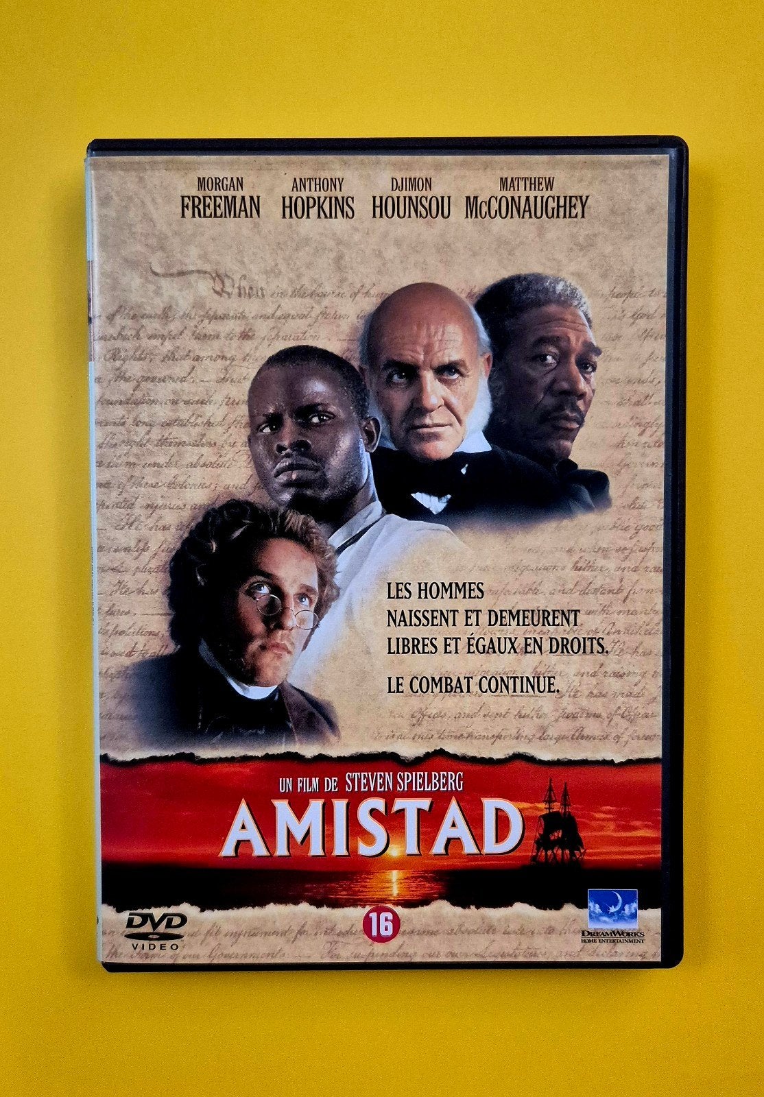 DVD 📀 Amistad - Matthew McConaughey / Steven Spielberg V, Cd's en Dvd's, Dvd's | Drama, Zo goed als nieuw, Waargebeurd drama