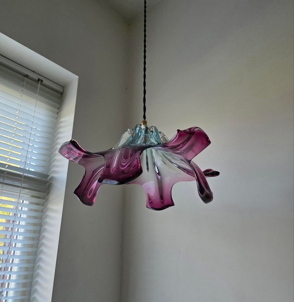 Vintage Murano glazen hanglamp., Antiek en Kunst, Ophalen of Verzenden