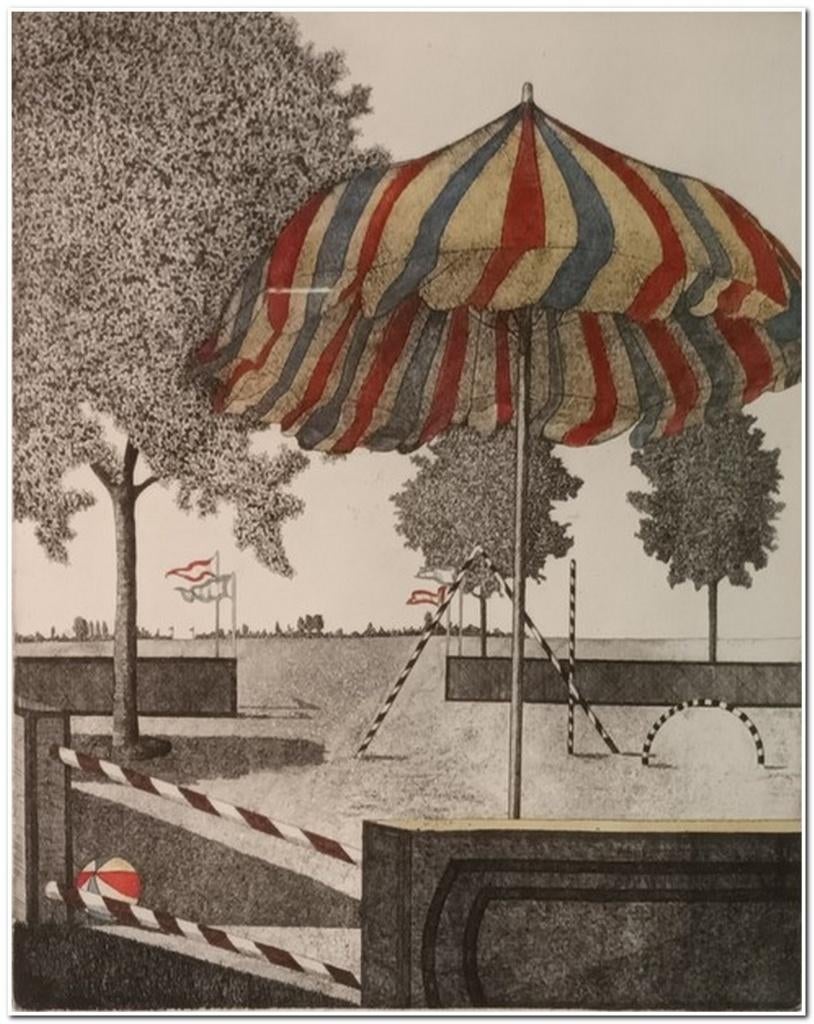 Marc van Loo (1953) - Ingekleurde ets, Antiek en Kunst, Kunst | Etsen en Gravures, Ophalen, Ets