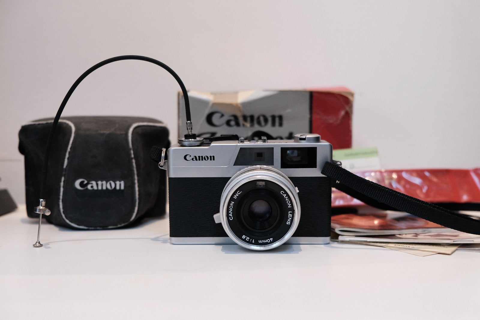 Canon Canonet 28 - originele doos/handleidingen, Audio, Tv en Foto, Ophalen of Verzenden, Gebruikt, Spiegelreflex, Canon