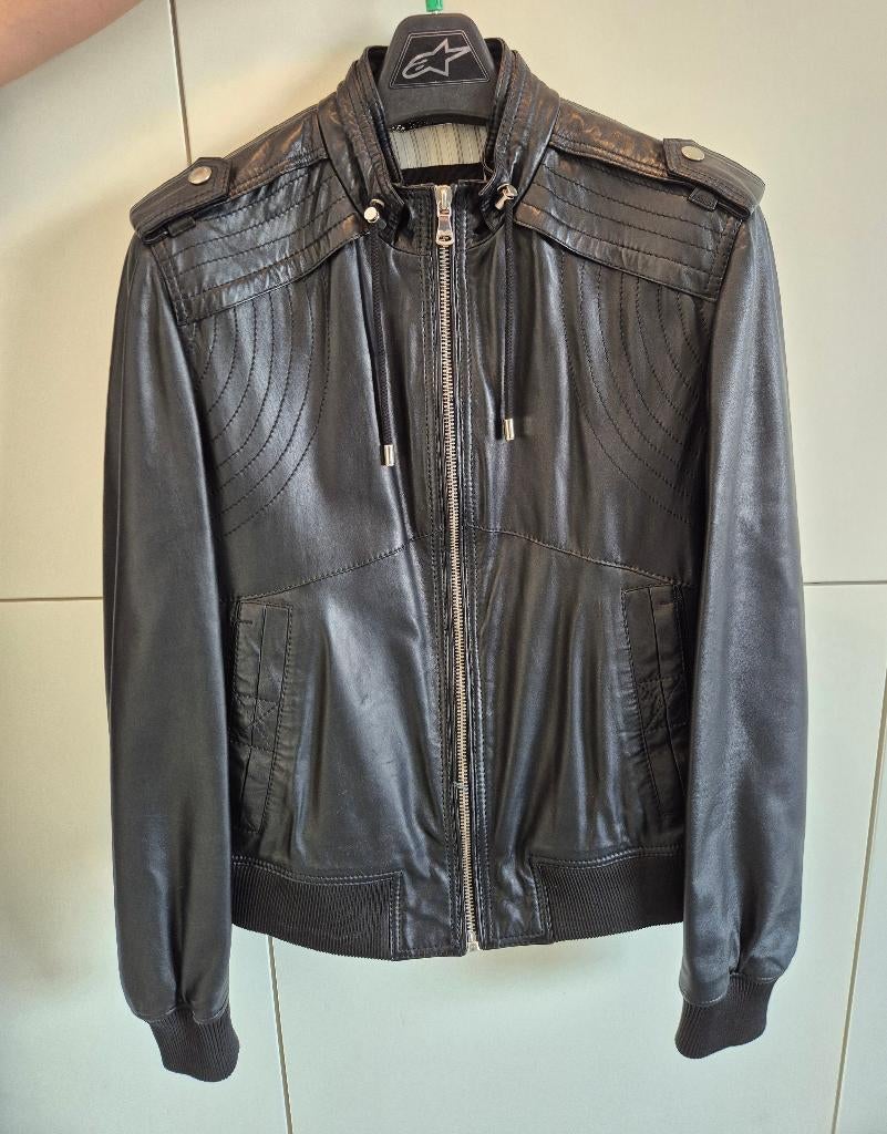 Lamslederen designerjas Dolce & Gabbana, Ophalen, Maat 52/54 (L), Zwart, Zo goed als nieuw