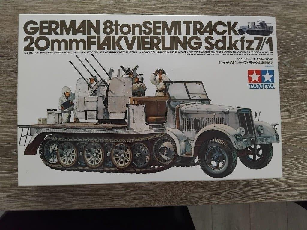 Tamiya 8 ton semitrack, Ophalen of Verzenden, Zo goed als nieuw, Tamiya, Groter dan 1:32