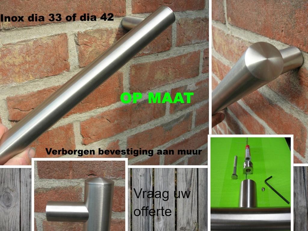 Inox trapleuningen OP MAAT - rvs leuning - inox handreling, Doe-het-zelf en Bouw, Ophalen, Nieuw, Trap, 4 meter of meer