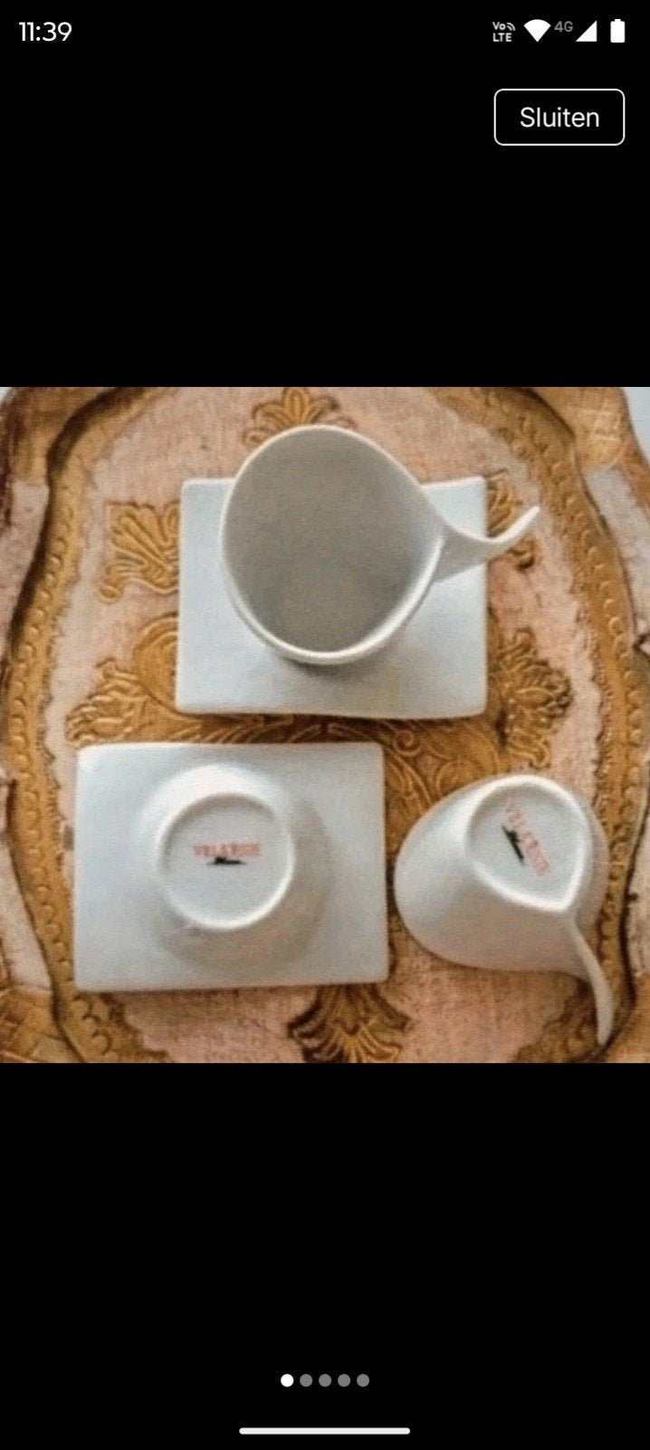 Luxe Italiaanse Koffiekopjes van VILLA D'ESTE HOME, Huis en Inrichting, Keuken | Servies, Overige merken, Keramiek, Nieuw, Ophalen of Verzenden
