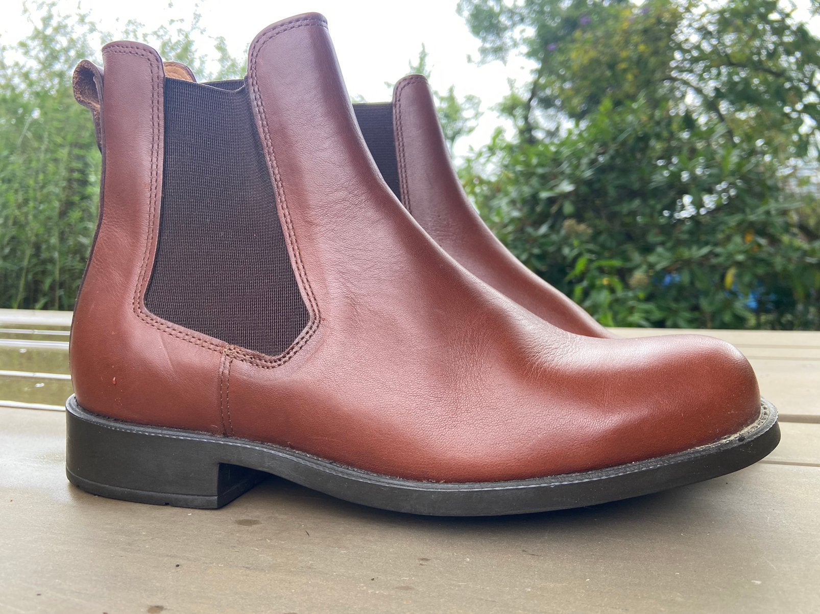 Aigle lederen enkellaarzen, m38, kastanjebruin, Kleding | Dames, Ophalen, Bruin, Lage of Enkellaarzen, Zo goed als nieuw