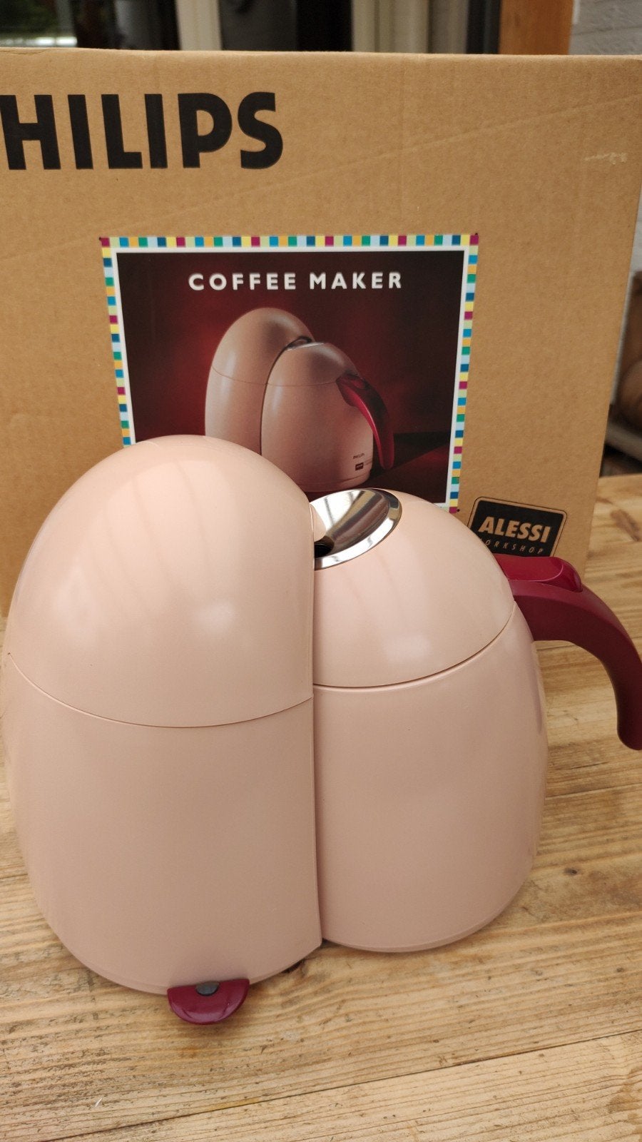 Philips Alessi coffee maker HD 2004 Retro 1992/94 Collectors, Afneembaar waterreservoir, Koffiemachine, Gemalen koffie, Ophalen of Verzenden