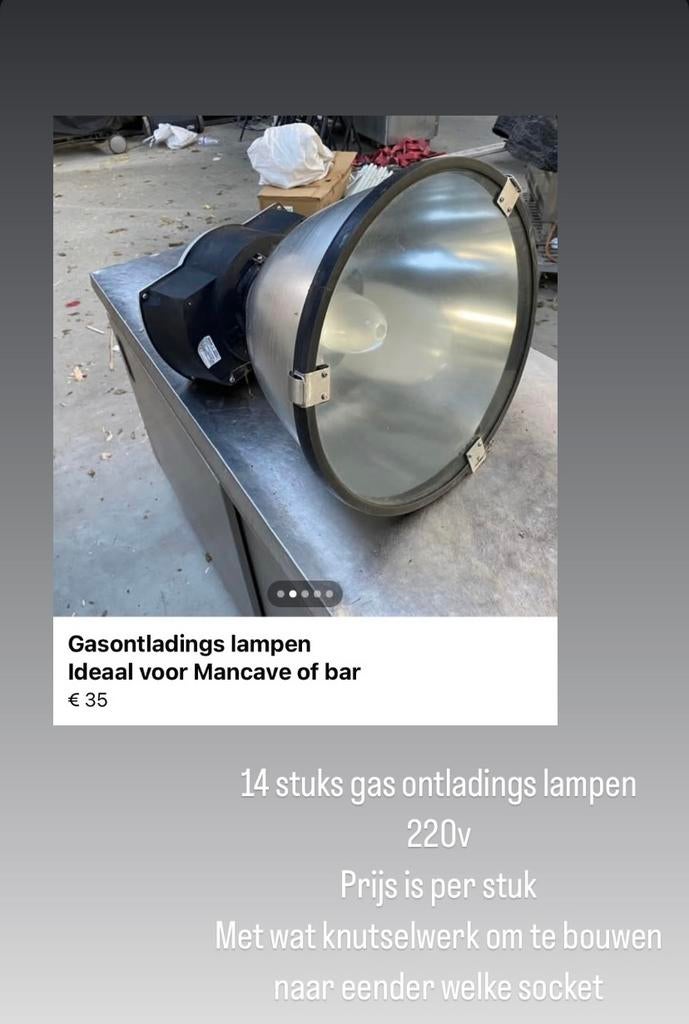 Gasontladingslampen 220v, Ophalen, Gebruikt