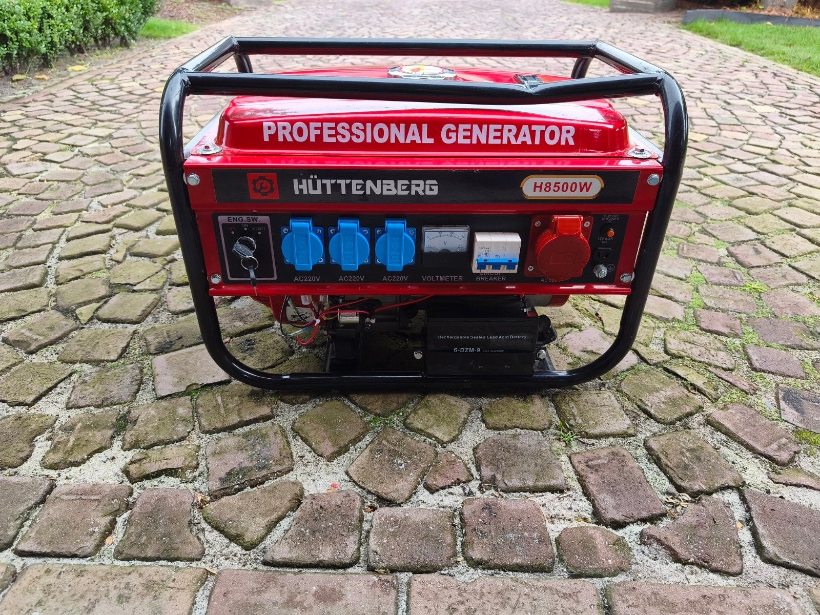 stroomgroep benzine 8500w, Doe-het-zelf en Bouw, Ophalen, Elektrisch startend, Benzine, Zo goed als nieuw