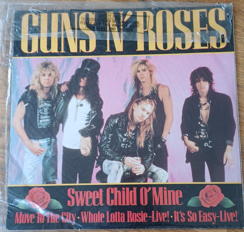 Guns N Roses Sweet Child O'Mine uit 1989 12" vinyl, Ophalen