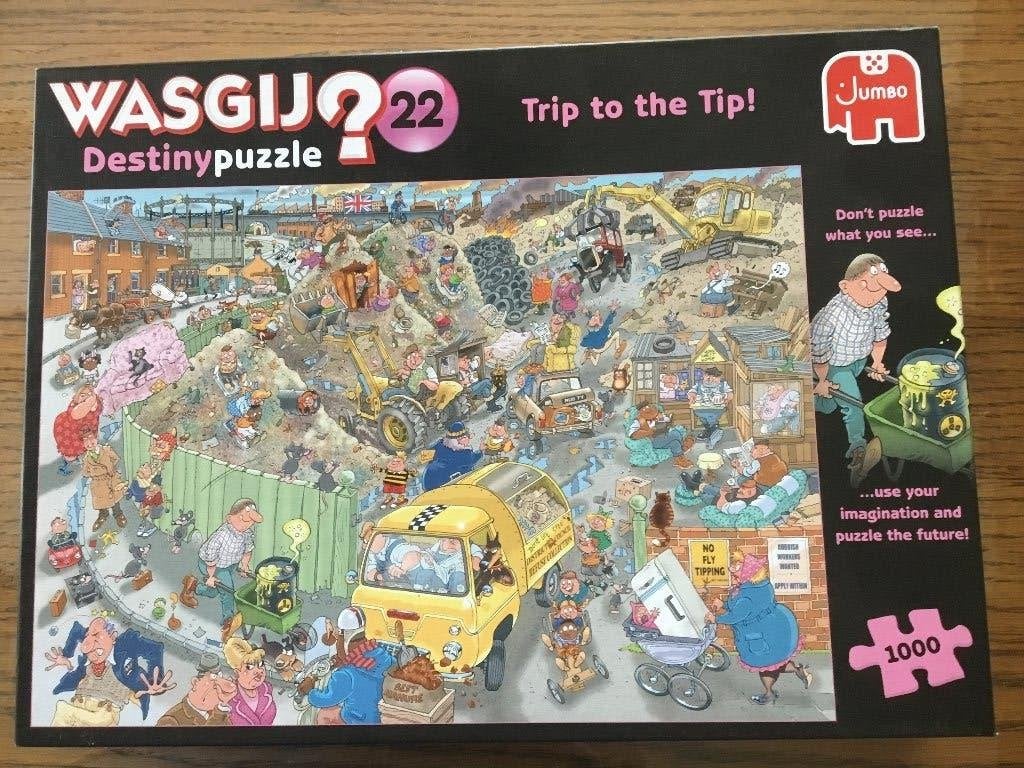 Puzzel Jumbo 1000 stukjes Wasgij destiny 22, Ophalen of Verzenden, 500 t/m 1500 stukjes, Gebruikt, Legpuzzel