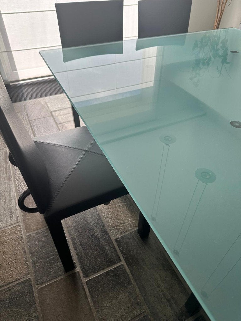 Tafel Serenissimo Acerbis, Huis en Inrichting, Ophalen, Gebruikt, Vierkant, Glas