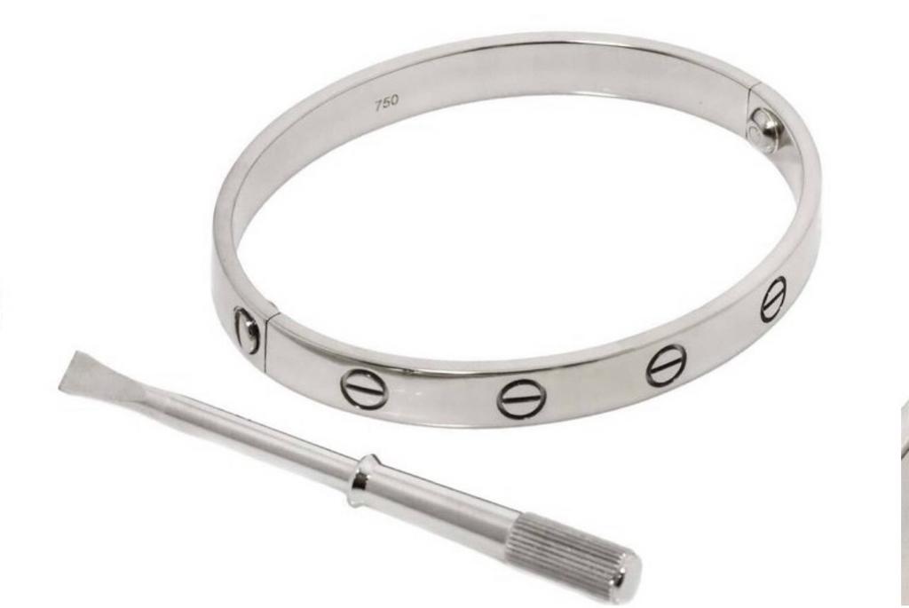 Cartier Love modèle classique - Taille 16 - Or blanc, Handtassen en Accessoires, Ophalen, Zo goed als nieuw, Wit, Goud