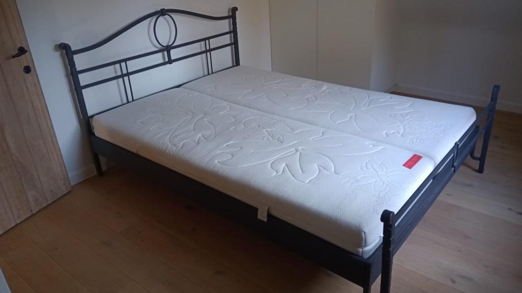 XL-bed uit gietijzer, Ophalen, Overige materialen, Verstelbaar, Tweepersoons