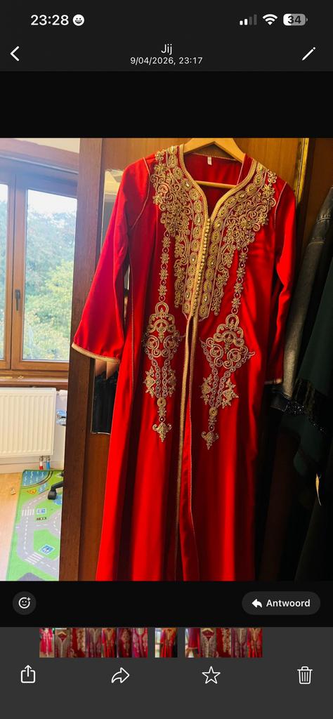 Marokaanse rode jurk, Kleding | Dames, Jurken, Ophalen, Zo goed als nieuw