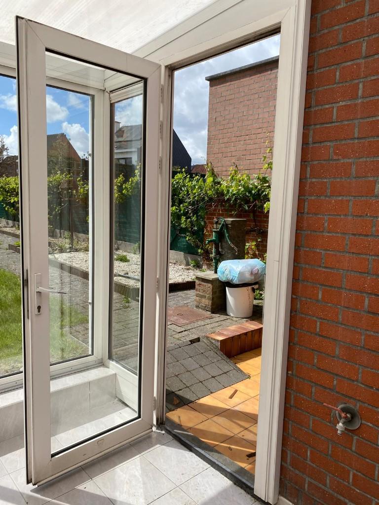 Veranda - af te breken - schuifraam + deur, Doe-het-zelf en Bouw, Raamkozijnen en Schuifdeuren, Ophalen, Kunststof, Gebruikt, 225 cm of meer