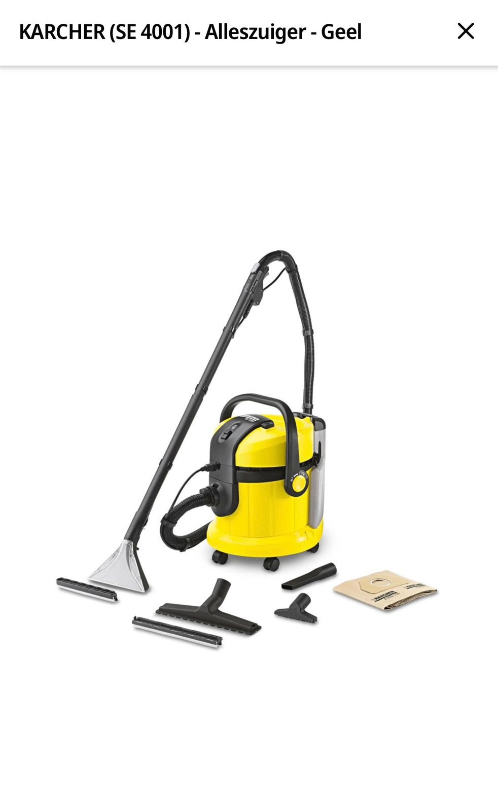 Karcher tapijtreiniger, Ophalen, Zo goed als nieuw