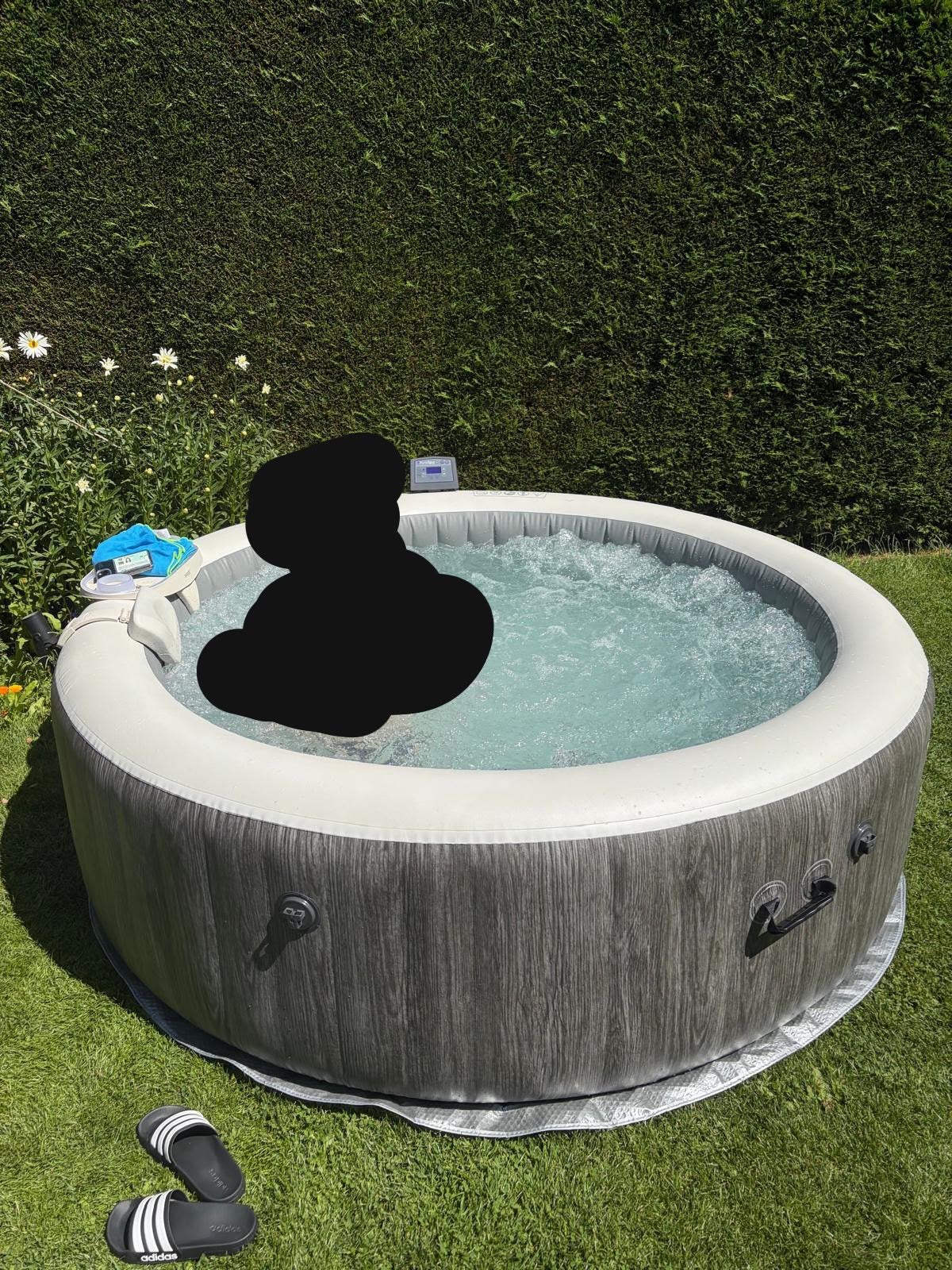 Jacuzzi 6p, Ophalen, Zo goed als nieuw, Afdekzeil, Opblaasbaar