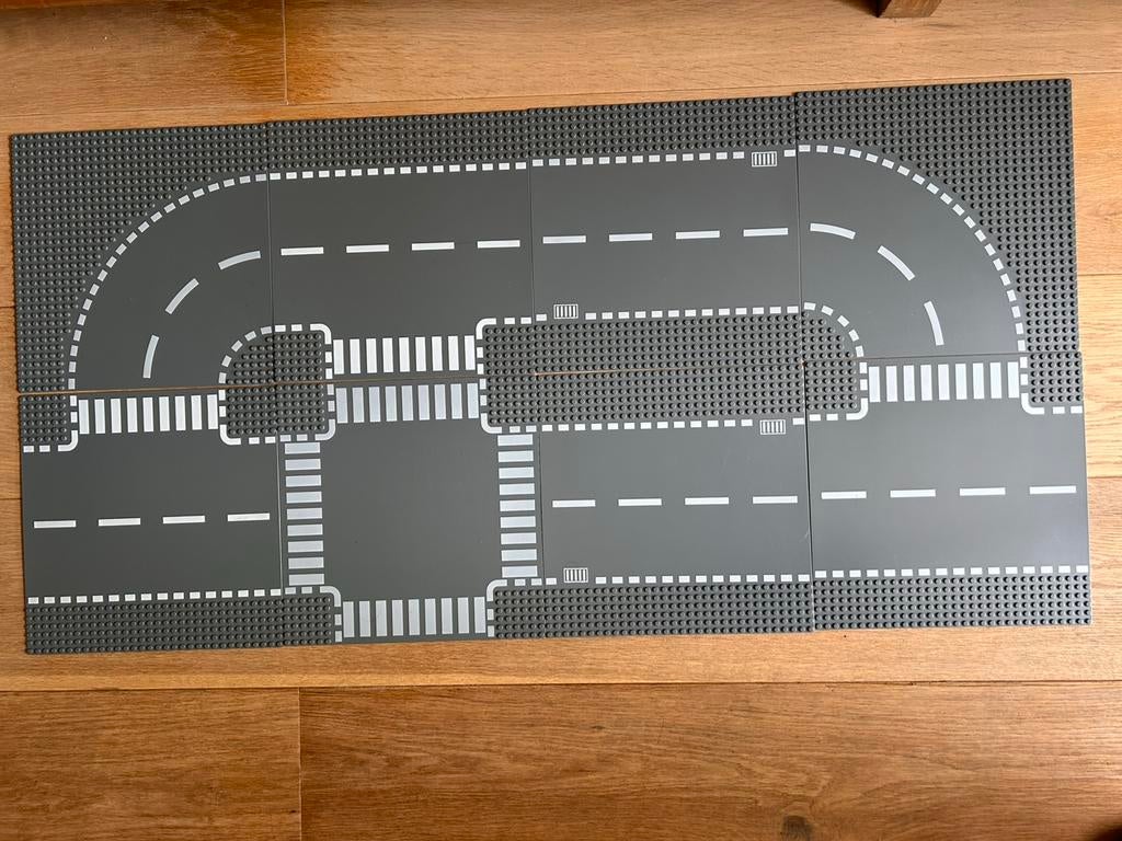 8 platen rijweg lego, Ophalen of Verzenden, Gebruikt, Lego