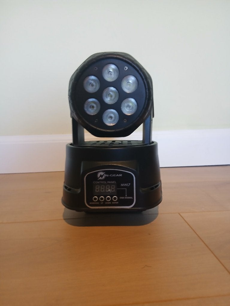 Set van 2 N-Gear MWL7 Moving Heads RGBW – Als Nieuw!, Musique & Instruments, Enlèvement, Comme neuf, Lumières, Commande sonore