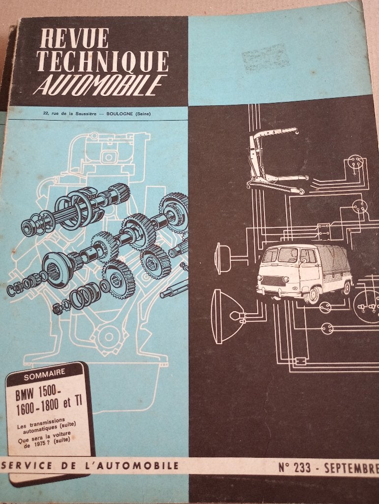 revue technique BMW 1500 1600 1800 de 1962-1965, Enlèvement ou Envoi
