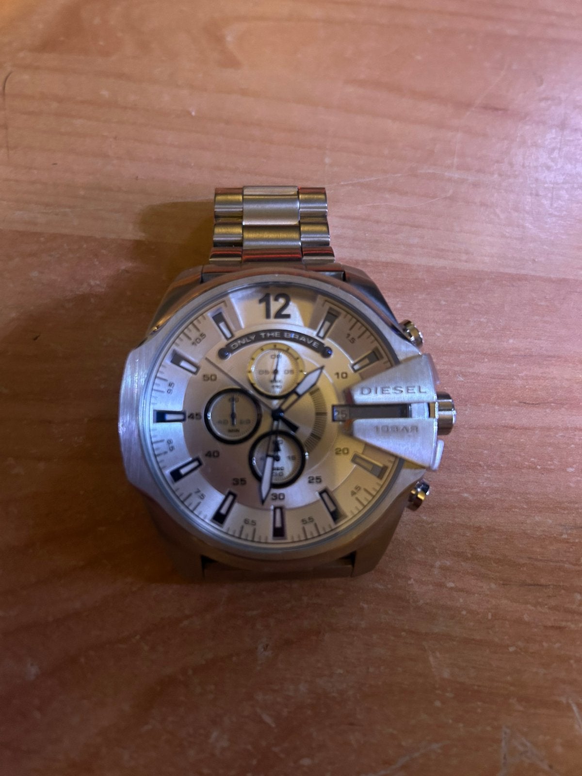 Montre Diesel Mega Chief chronographe, Enlèvement ou Envoi, Comme neuf, Acier, Acier