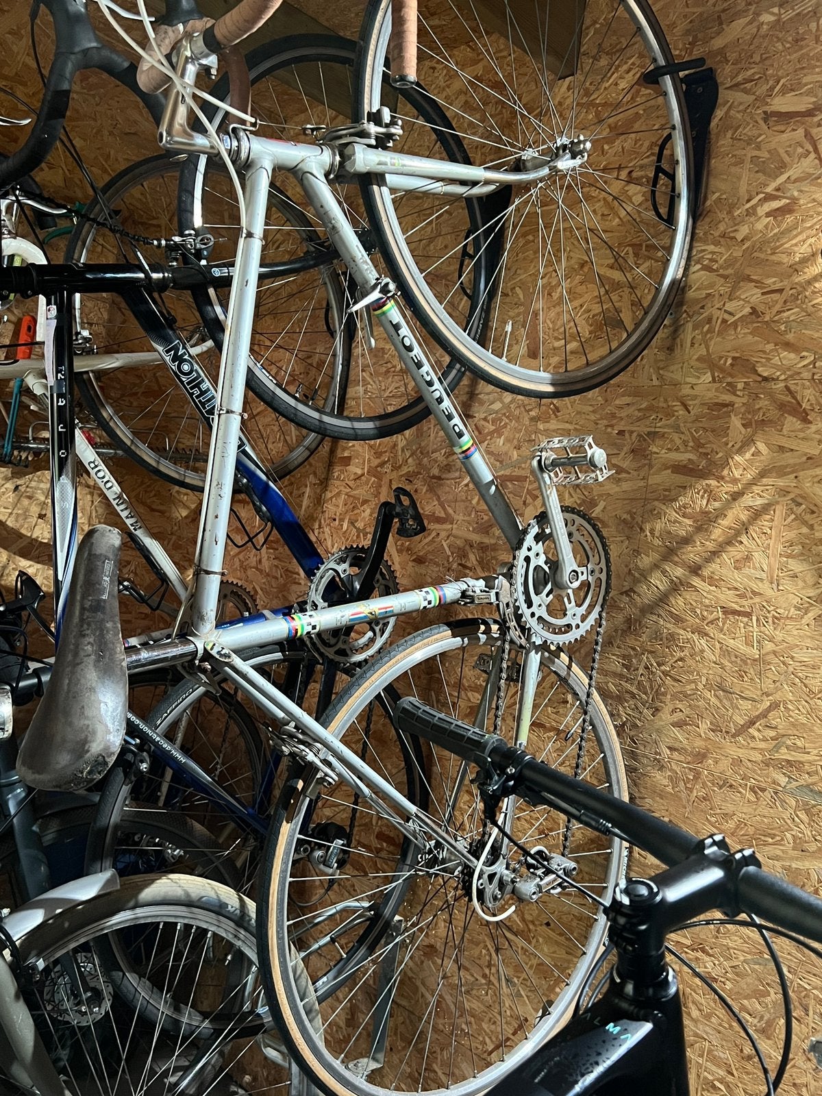 Peugeot koersfiets retro vintage koersfiets grijs, Ophalen, Zo goed als nieuw, Velgrem, Overige merken