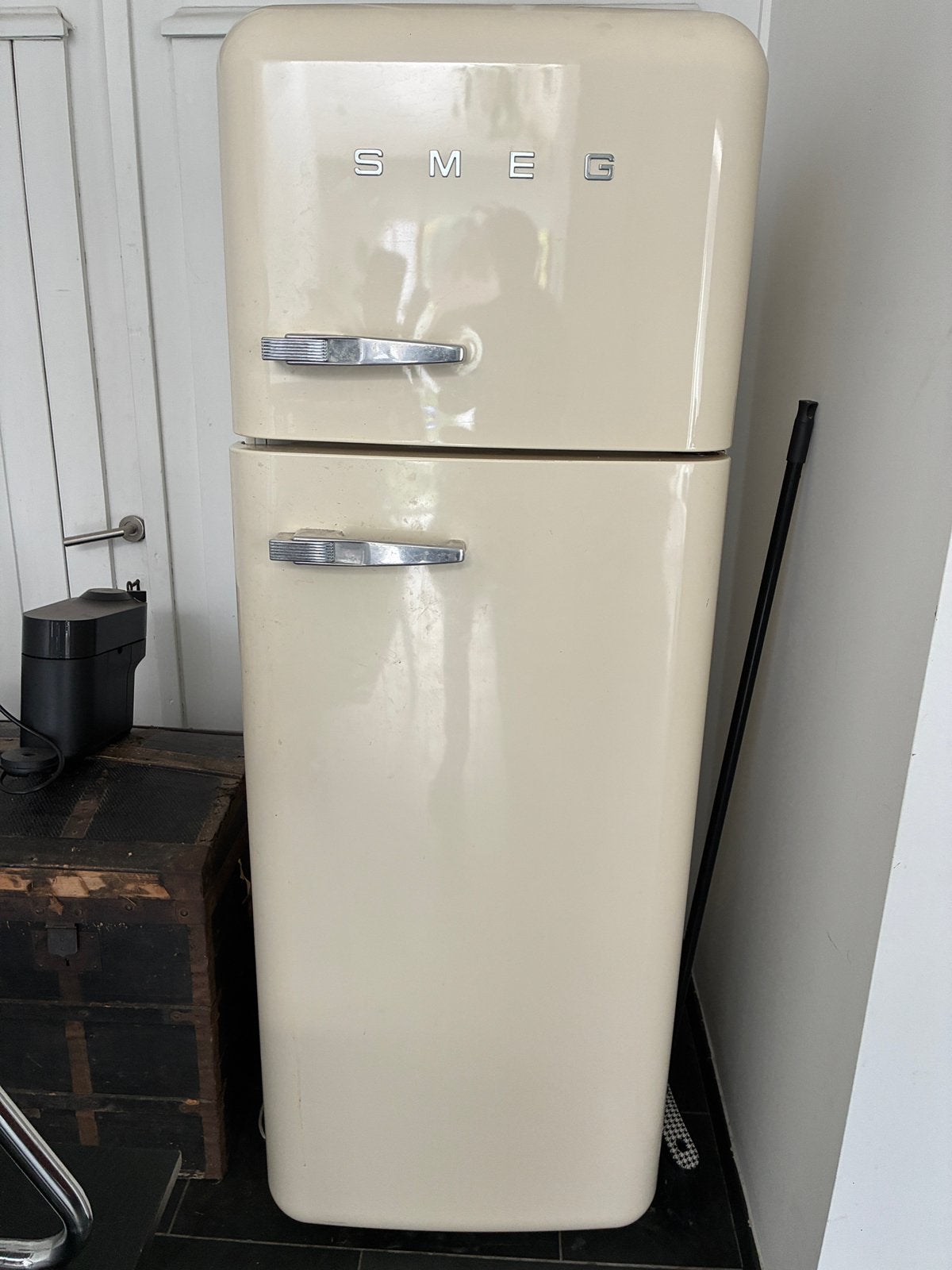 Smegg frigo diepvries, Ophalen, Gebruikt, Met aparte vriezer