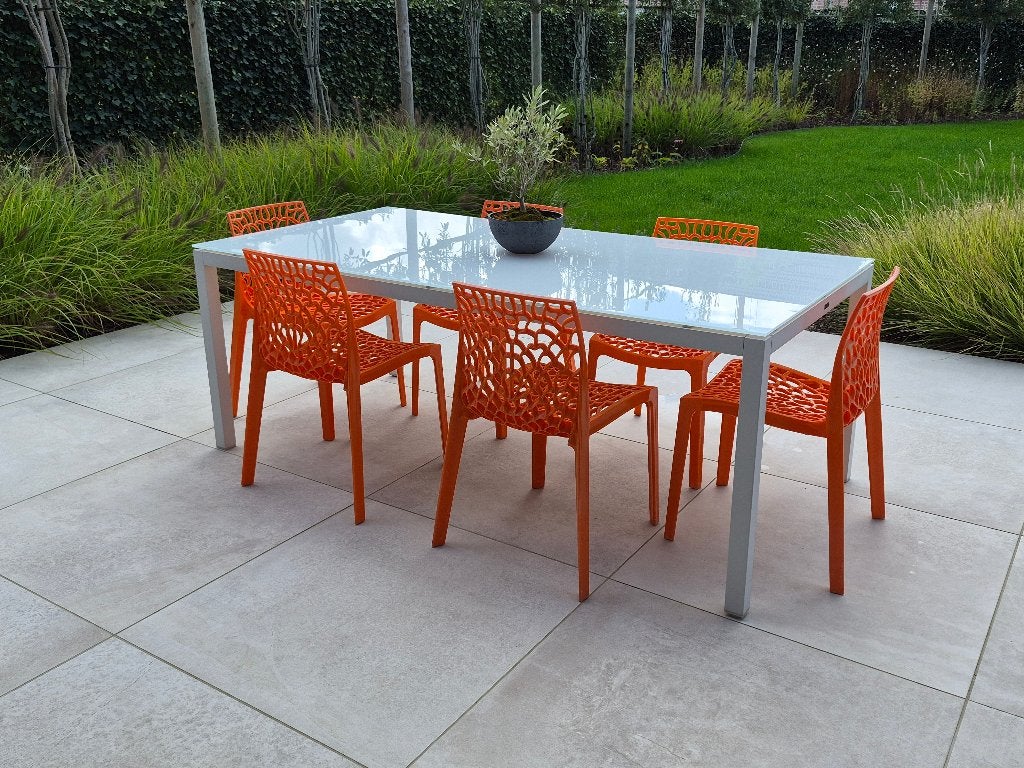 Tuintafel wit Bristol (Exterioo), Ophalen, Zo goed als nieuw, Rechthoekig, Aluminium