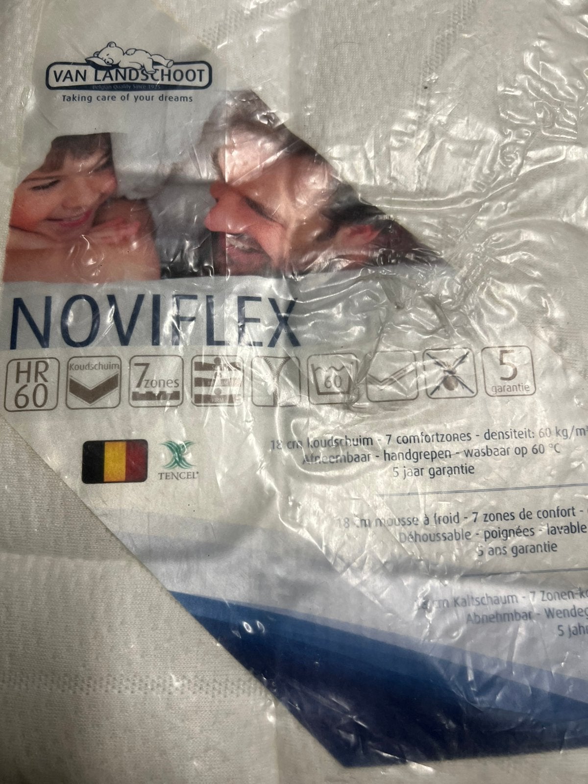 novoflex koudschuim matras 1p 7zones goede staat, Huis en Inrichting, Ophalen, 90 cm, Eenpersoons, Zo goed als nieuw