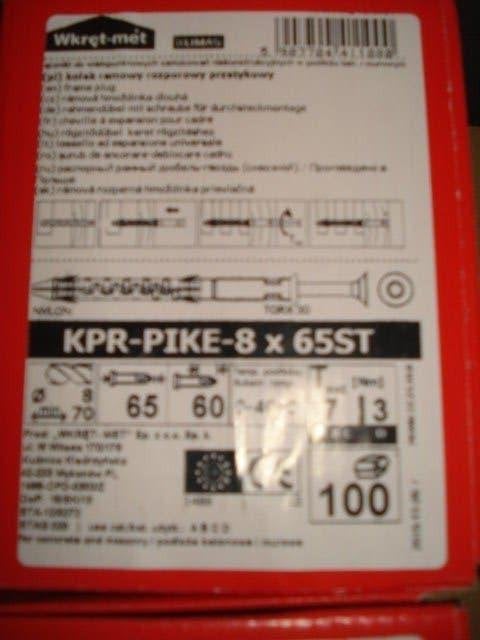 800 expansie pluggen en schroeven 8x65, Bricolage & Construction, Quincaillerie & Fixations, Enlèvement, Neuf, Chevilles