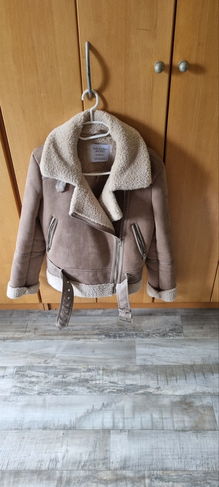 wollen lichtbruine jas maat XS Stradivarius, Ophalen, Maat 34 (XS) of kleiner
